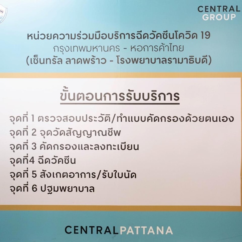 เซ็นทรัลพัฒนา เดินหน้าฉีดวัคซีนช่วยชาติ เร่งสร้างความมั่นใจให้คนไทย    ร่วมใจฉีดวัคซีน เปิดหน่วยบริการฉีดวัคซีนป้องกันโควิด-19 ในศูนย์การค้าเป็นแห่งแรกในกรุงเทพฯ ที่เซ็นทรัล ลาดพร้าว