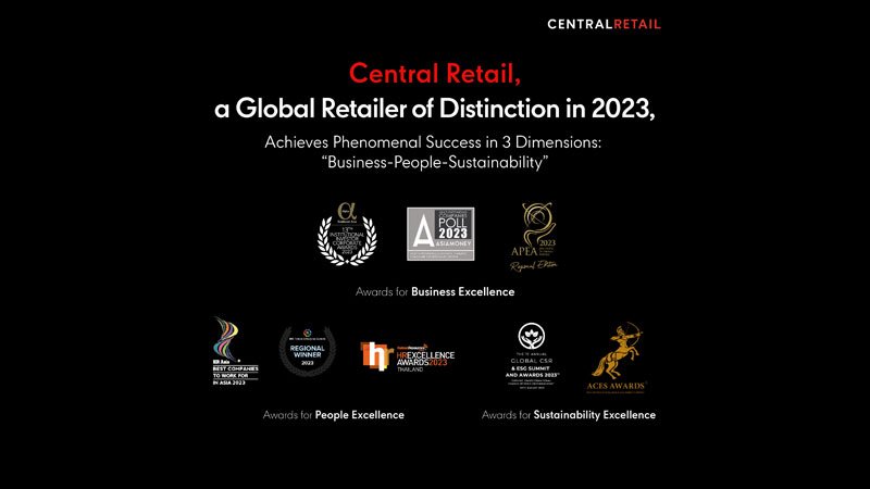 Central Retail, a Global Retailer of Distinction in 2023, Achieves Phenomenal Success in 3 Dimensions: “Business-People-Sustainability”