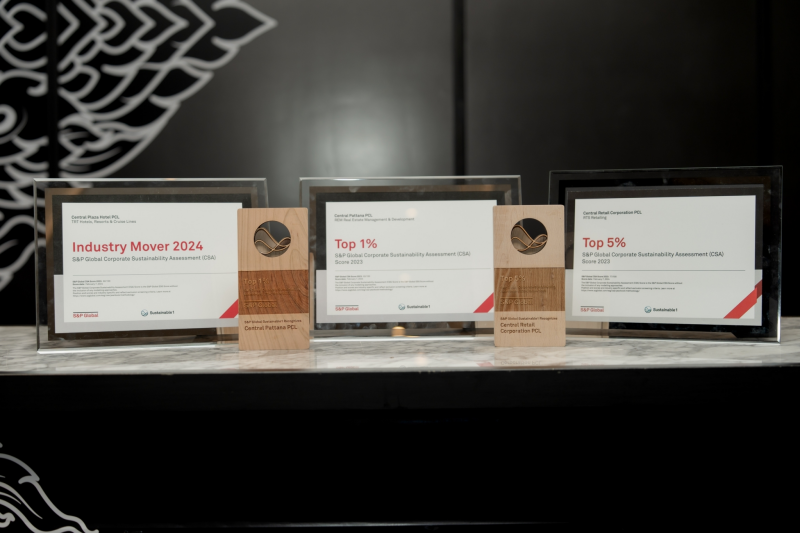 Central Group's Subsidiaries Received Awards from S&P Global for Continuing their Commitment to Sustainability and Green Organizations